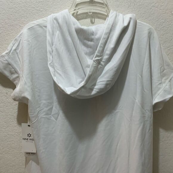 Nine West Active Hoodie Top  white zipper  size M NWT - Picture 7 of 11